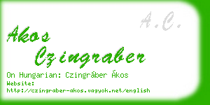 akos czingraber business card