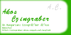 akos czingraber business card